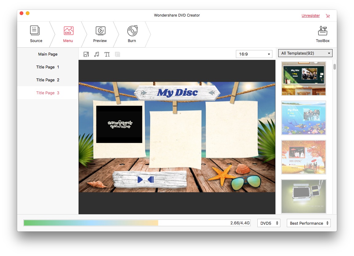 wondershare dvd creator menu templates