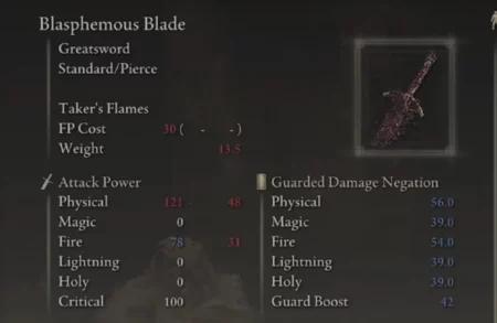 ELDEN RING BLASPHEMOUS BLADE BUILD