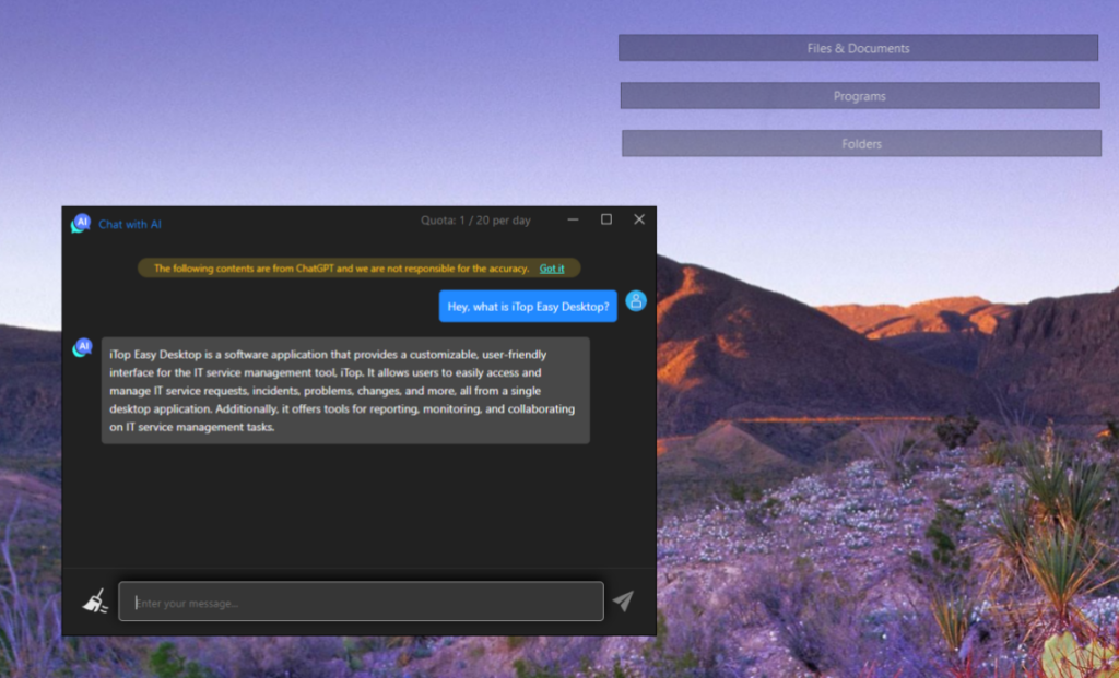 Activate ChatAI for Assistance