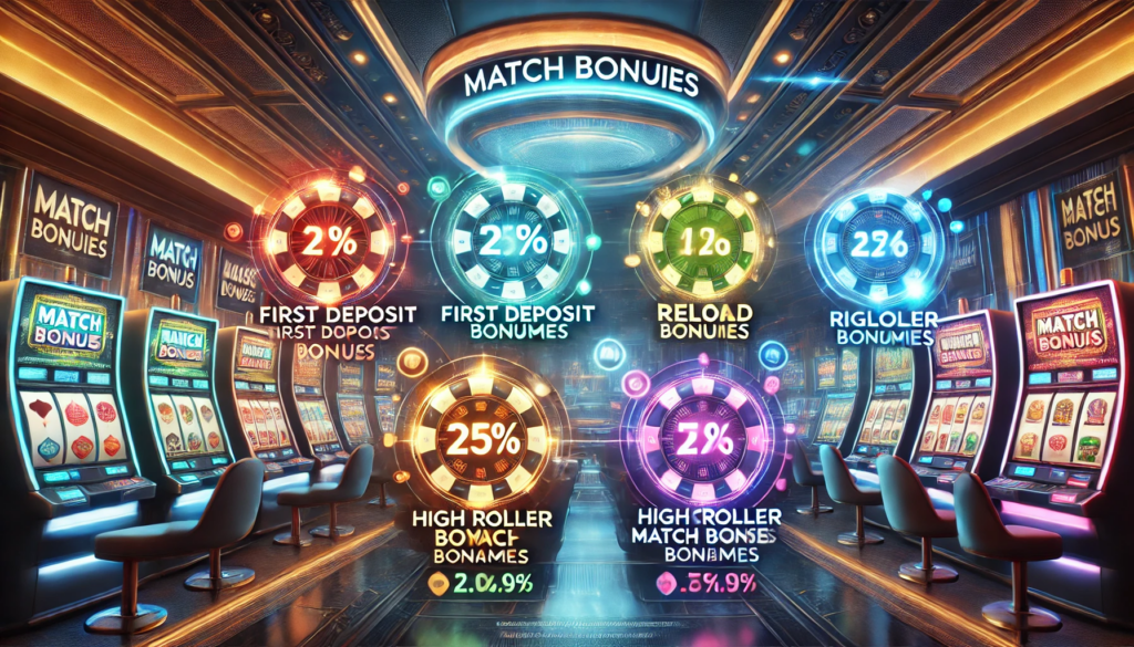 Types of match bonuses available