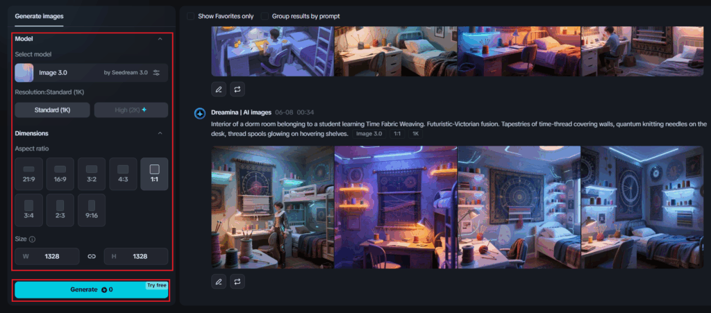 Modify parameters and generate