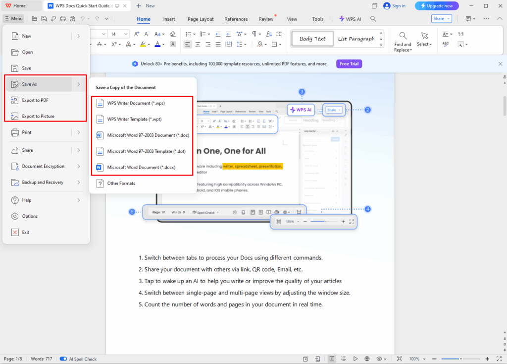 Edit Seamlessly and Save with Options