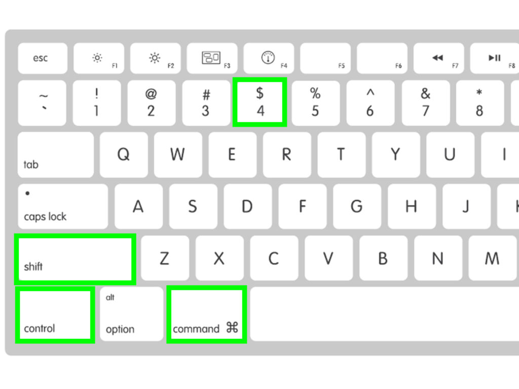 Screenshot a Selected Portion Using Command + Shift + 4