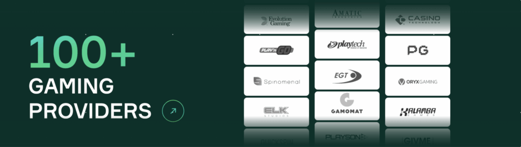 Soft2Bet partners with 100+ gaming providers including Evolution, Playtech, and Play'n GO