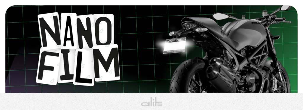 Optical response of anti camera license plate sticker