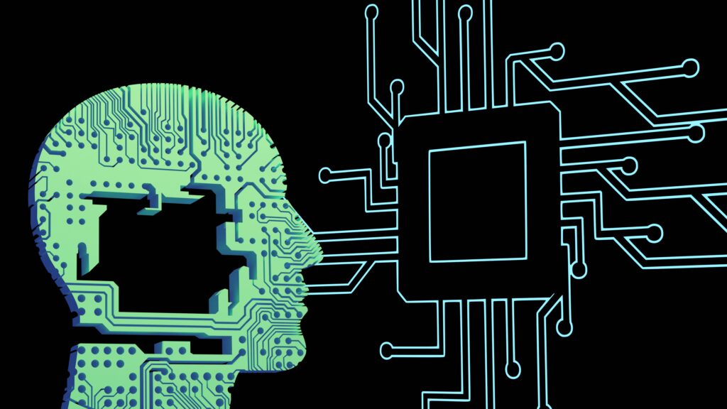 Abstract circuit board representing digital identity